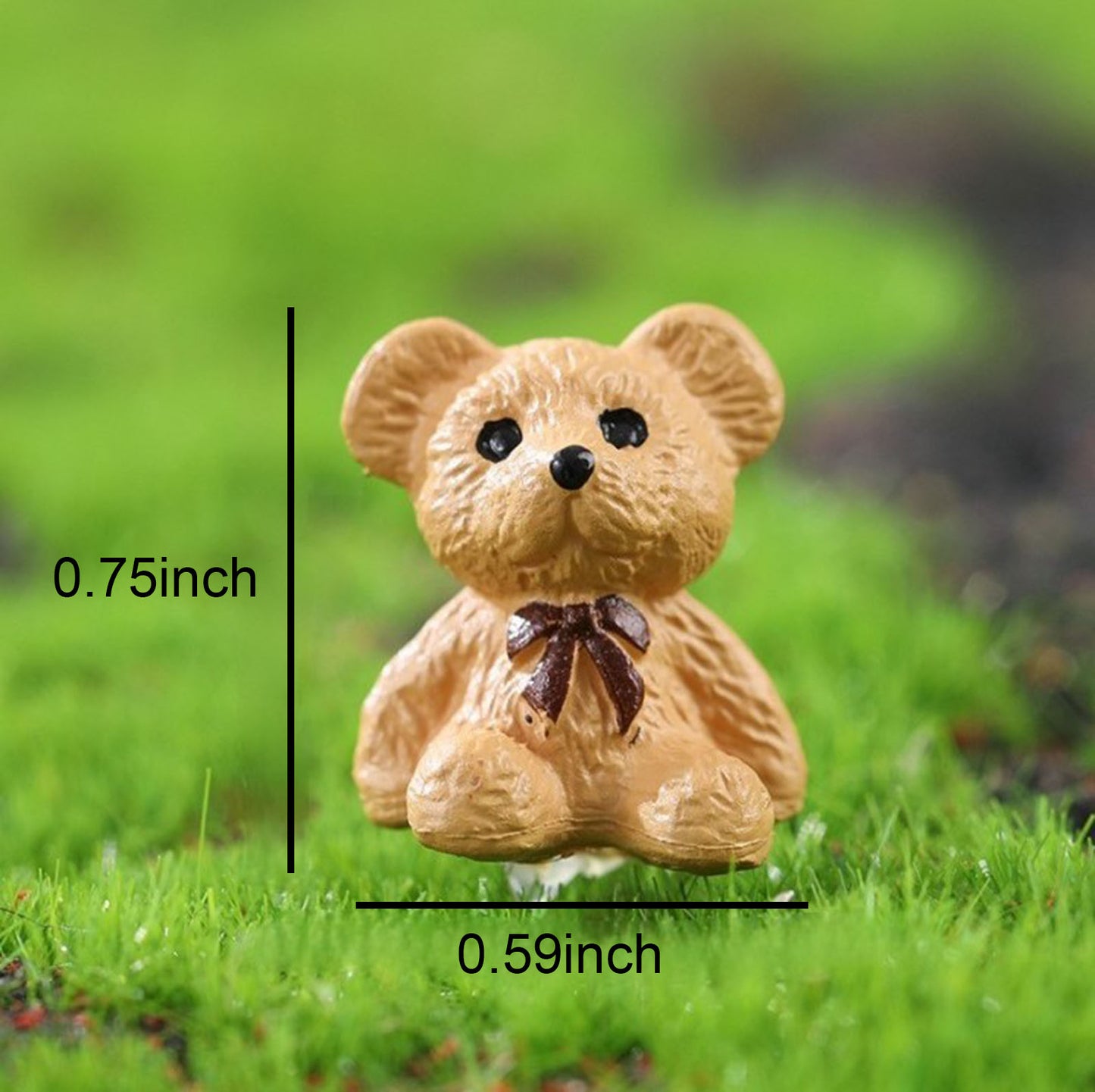 SparkleFab Mini Resin Animal Figurines 25Pcs Tiny Teddy Bears Perfect for Fairy Gardens, Plant Decorations, and Car Accessories